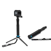 Yiwa алюминиевый сплав ручной выдвижной монопод селфи палка для Apple, Android смартфонов и Gopro камеры