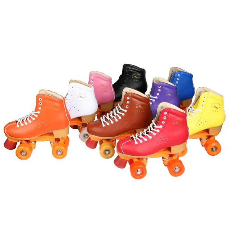 

New Arrival Adults Professional Roller Skates Shoes High Quality Genuine Leather Double Lines Skating Boots Sneakers