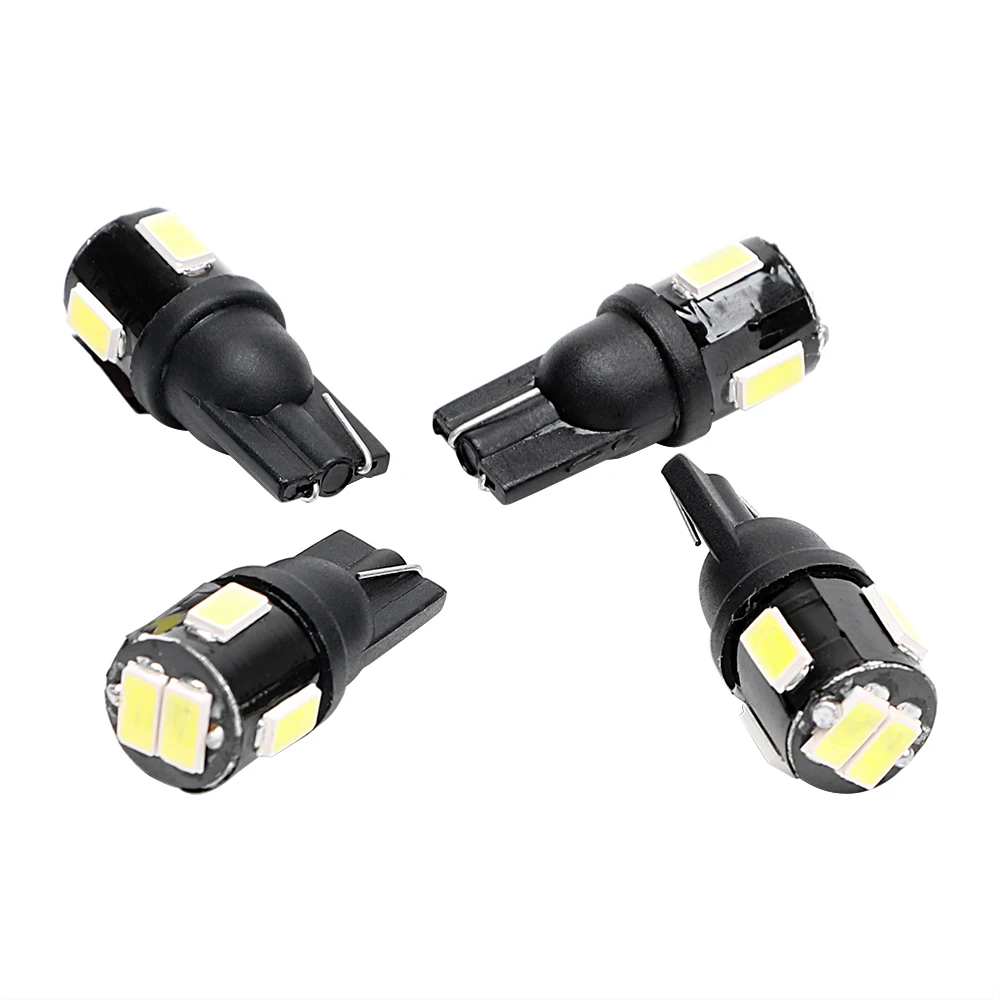 

4Pcs/set Dome Reding Light Luggage Box Light Car-styling Signal Lamp T10 5630 6SMD White LED Bulb For Car Interior