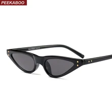 Peekaboo маленькие Солнцезащитные очки женские кошачий глаз винтажные черные леопардовые красные стильные солнцезащитные очки «кошачий глаз» женские uv400 Рождественский подарок