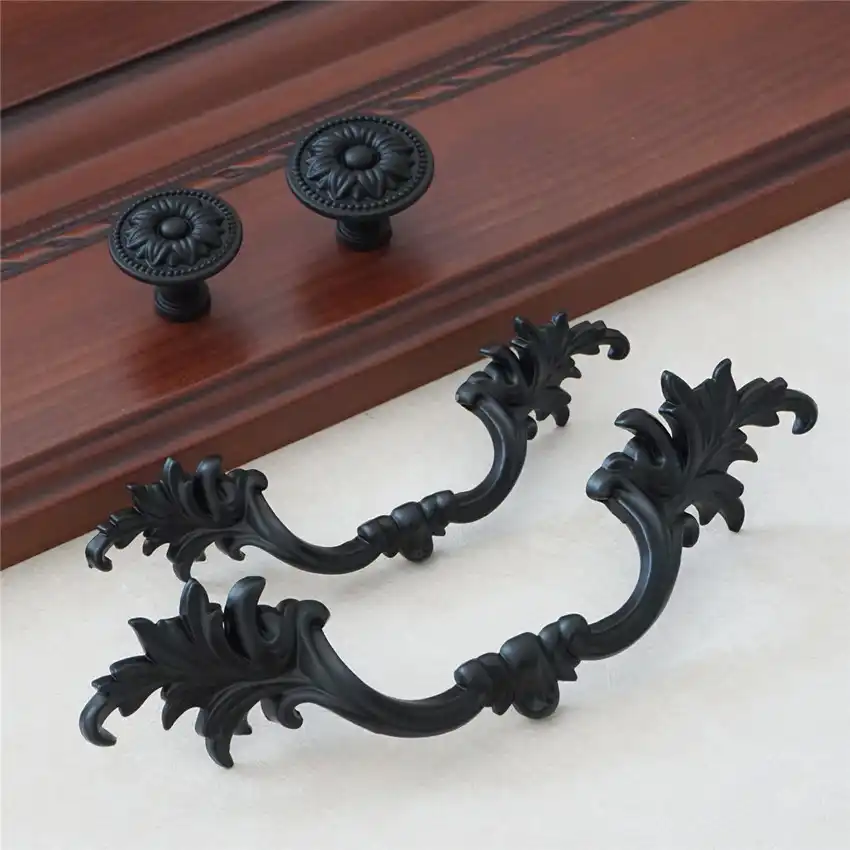 3 3 75 Black Drawer Pull Handles Knobs Dresser Pulls Cabinet