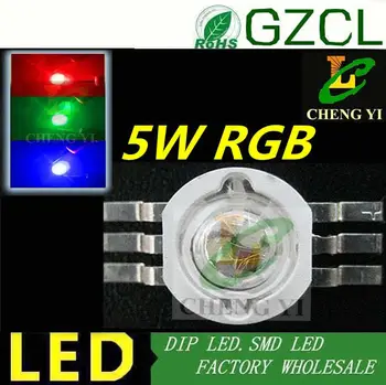 

Good quality Multicolor 3watt RGB high power led diode 3w light diode GH chip 50pcs free shipping