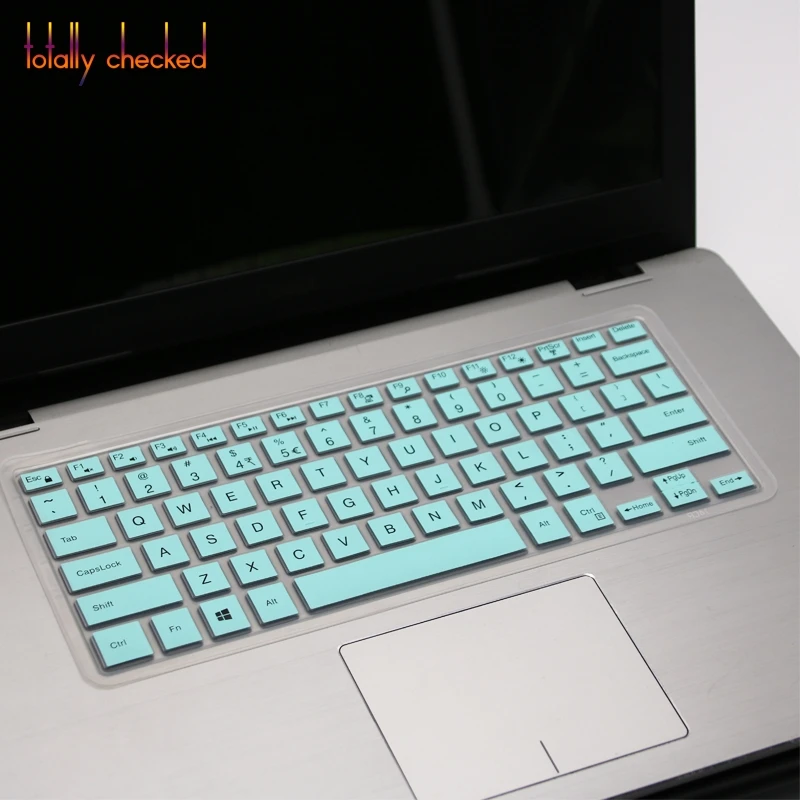 Силиконовый чехол для клавиатуры для ноутбука Dell Inspiron 15 15," Dell Inspiron 15 7000 5578 5579 7560 7569 7570 7572 7573 7579 - Цвет: whiteblue