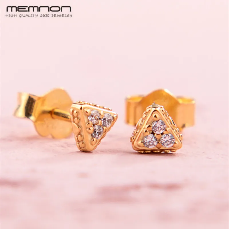 

Top quality 100% 925 Sterling Silver 2019 Summer New Shine Sparkling Triangles Earring Studs Earrings for Women Piercing jewelry