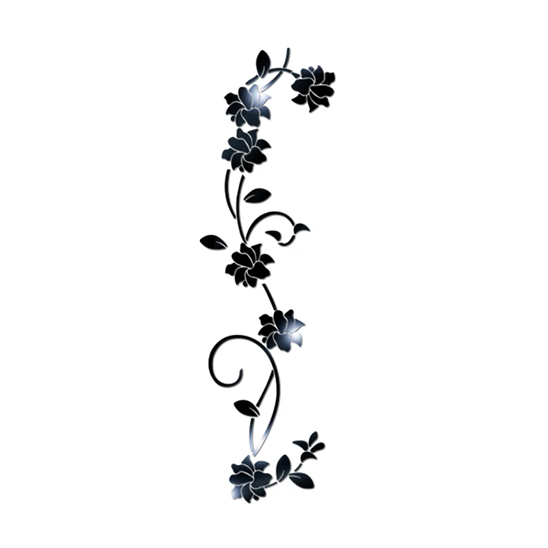 

DIY Removable Home Mirror Wall Stickers Flower Decal Art Vinyl Room Decor Floral