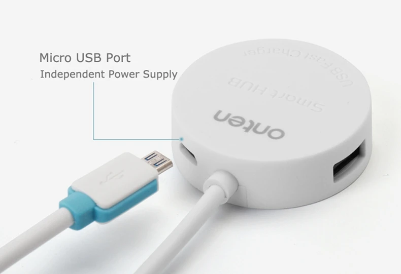 Onten 4 порта Mini USB 2,0 концентратор OTG сплиттер коммутатор с микро USB порт зарядного устройства для Macbook компьютера ноутбука мышь U диск и т. Д