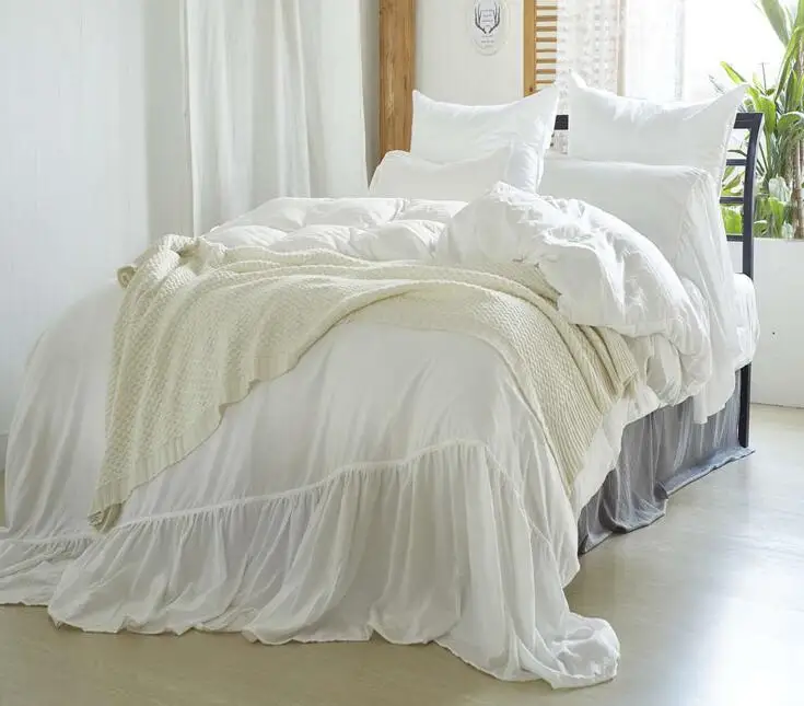 

Plain Dyed Polyester Duvet Cover Set Quilt Cover With Pillowcases (Without Filler) Ins Hot Home Textile Twin Queen King