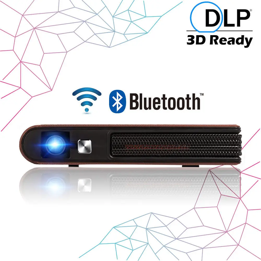 

Portable Pico DLP 3D Mini Projector Android Bluetooth WIFI Home Theater Full HD Video Beamer HDMI VGA For Smartphone TV Laptop