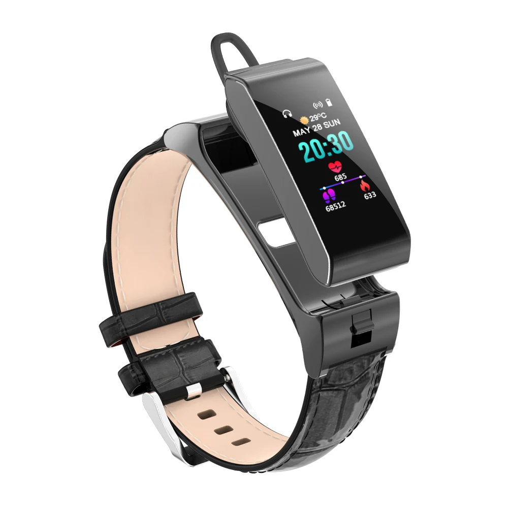 

Smart Watch Bluetooth Earphone Headset Heart Rate Blood Pressure Fitness Bracelet Multiple SportS Activity monitoring Wristband