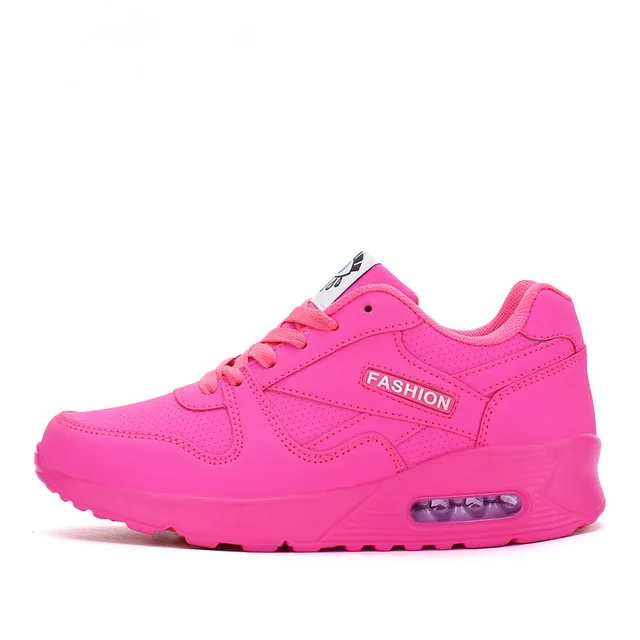 Akexiya/женские кроссовки; обувь для бега; удобные женские кроссовки; дышащая Осенняя обувь для женщин; Размеры 35-44 - Цвет: 10fuchsia pu