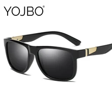 YOJBO, роскошные поляризационные солнцезащитные очки, мужские, для вождения, брендовые, дизайнерские, квадратные, Ретро стиль, зеркальные, солнцезащитные очки, черная оправа, очки UV400 Oculos