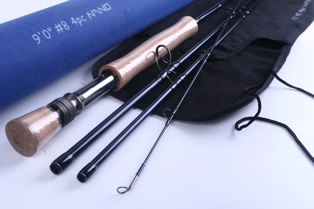 Fly Fishing Rod Japanese Nano Carbon 9FT 8WT 4PCS Fly Rod With Cordura Tube Nano Fly Rodin