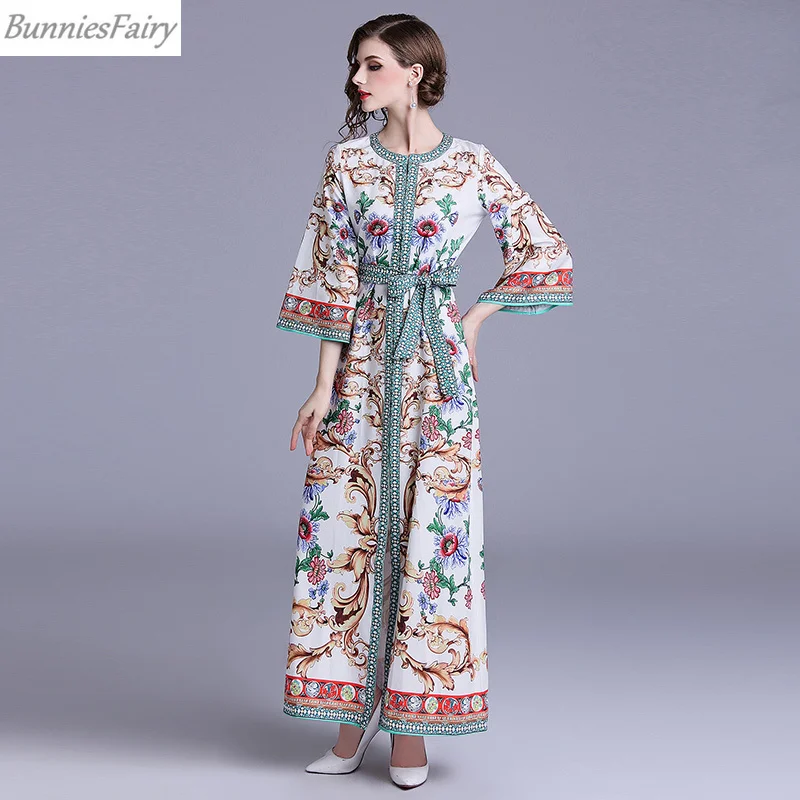 BunniesFairy 2018 осенью новый Для женщин богемный Бохо Винтаж Ретро Пейсли Цветочный