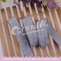 #90104 Glitter metallic thread FOE for hair tie bands, 5/8" glitter fold over elastic with metallic thread 100 yards/lot