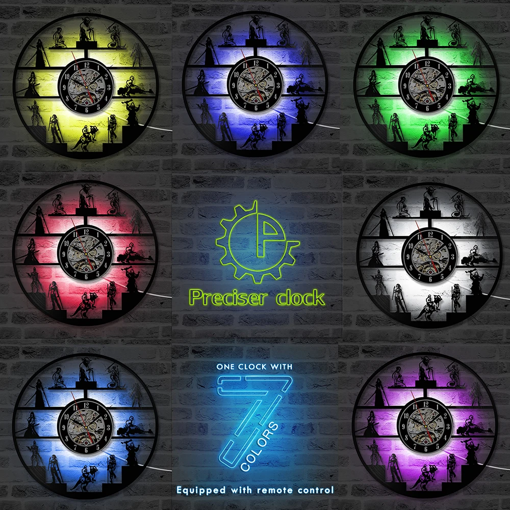 Kaufen Cartoon Thema CD Rekord Wanduhr Star Wars Kunst Vinyl Record Wanduhr Runde Hohl Hause Decor Hängende LED Wand uhr