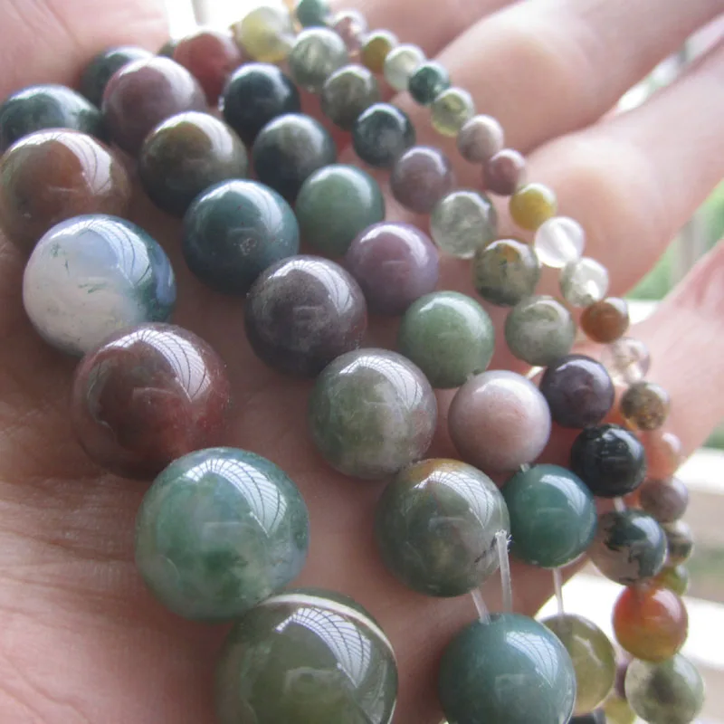 

Best Selling 4mm 6mm 8mm10mm 12mm natural mixed color gravel India stone Beads India Stone for DIY Jewelry making