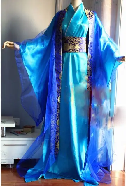 2 варианта костюма Playboy Disaster Blue великолепный мужской костюм Hanfu Wanku Cos 2-й принц Лан