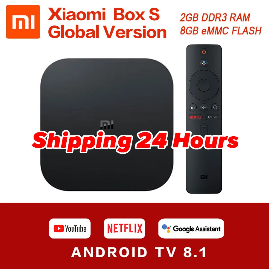 ТВ приставка Xiaomi Mi Box S 4K HDR, Android TV 8,1 Mi Box S 2G 8G, WIFI, Google Cast, Netflix, телеприставка Mi Box 4, медиаплеер|ТВ-приставки и медиаплееры| | АлиЭкспресс