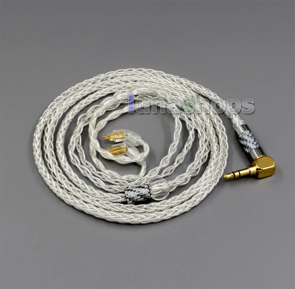 99.99% чистый серебристый XLR 3 5 мм 2 4 кабель для наушников L Pin BA Custom Westone W4r UM3X UM3RC JH13 JH16