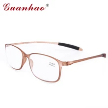 Guanhao TR90, оправа, линзы из смолы, прозрачные очки для мужчин и женщин, ультра-светильник, пластиковая оправа, тонкие очки для чтения, складные, 1,0, 1,5, 2,0, 2,5