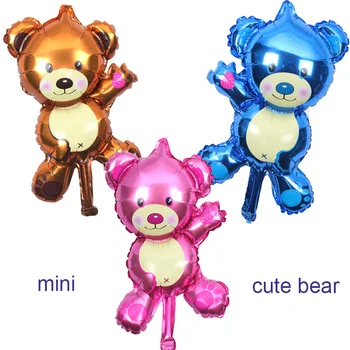 

Mini bear foil ballons Cute bear theme birthday party decorations kids toys baby shower supplies globos 20pcs wholesale