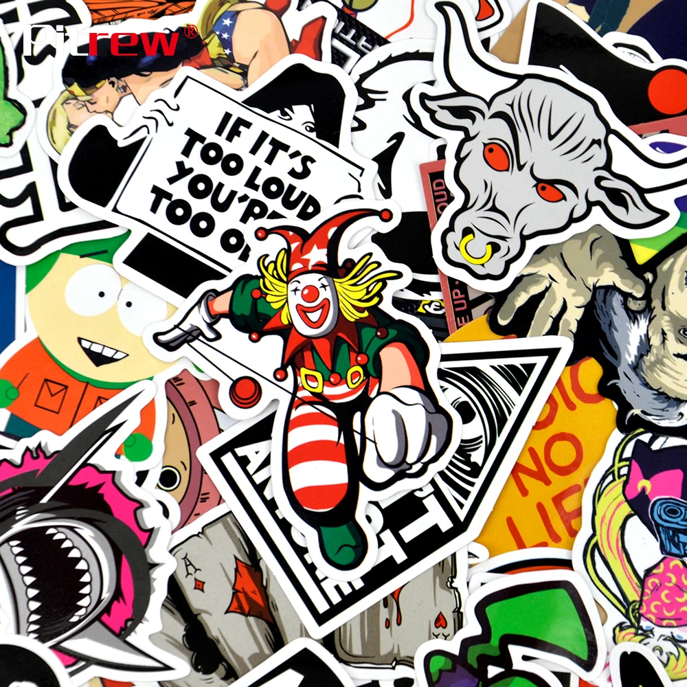 Pitrew 100 PCS Graffiti Car Stickers Motorcycle Bike Skateboard Laptop Sticker Bomb JDM Sticker for Car Styling Vinyl Decal