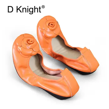 

2018 Genuine Leather Pregnant Women Shoes Comfortable Casual Egg Roll Loafers Shallow Mouth Flowers Large Size Flat Ballet Shoes