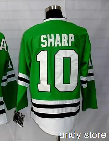 Youth- 10 Patrick Sharp Green Authentic Ice Hockey Jersey size: 48-56 Mix Order | Спорт и развлечения
