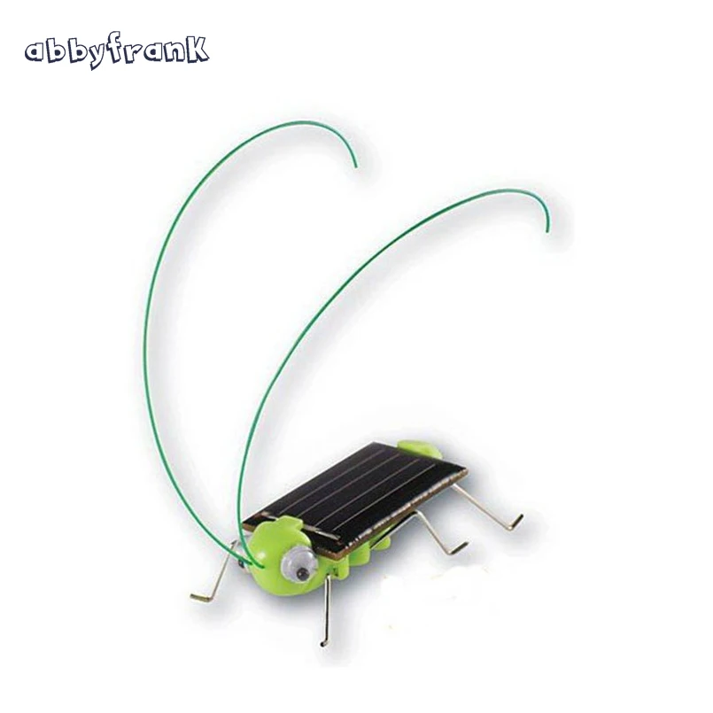 Abbyfrank Solar Cricket Green Insect Cricket Juguetes Solares Mini Solar Powered Toy