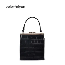 Винтажная черная крокодиловая сумка на плечо, модная женская сумка из искусственной кожи, роскошная женская сумка-мессенджер, композитная сумка XPU1202