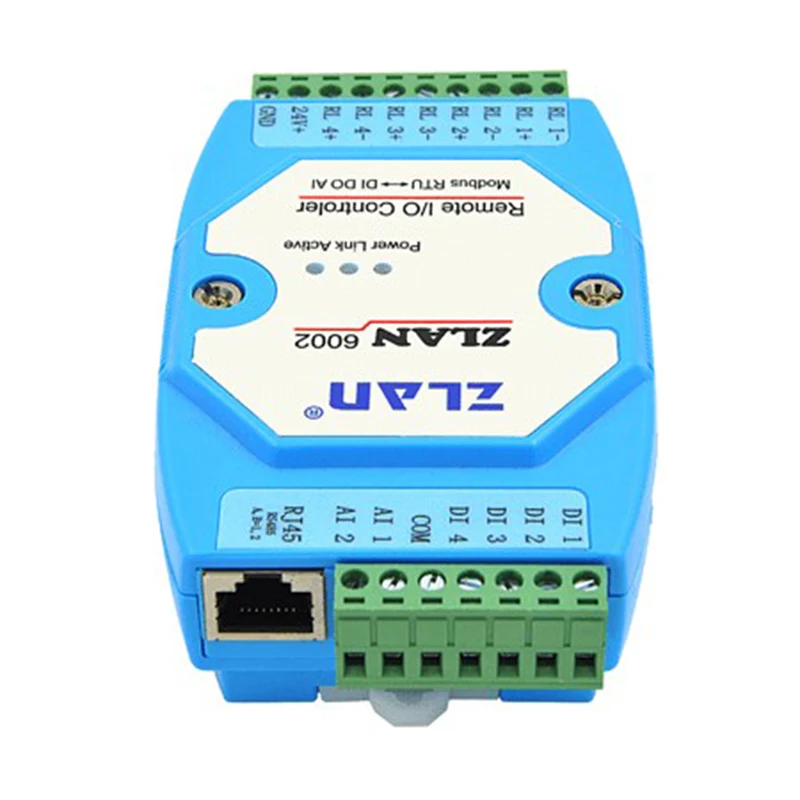 Модуль ввода вывода ZLAN6002 RS485 modbus RTU цифровой вход аналоговый пульт дистанционного