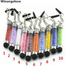 Winangelove 100 шт. роскошный кристалл алмаза Стилусы Сенсорный экран ручка Стилусы для iphone Универсальный Телефоны Стилусы ES ручка