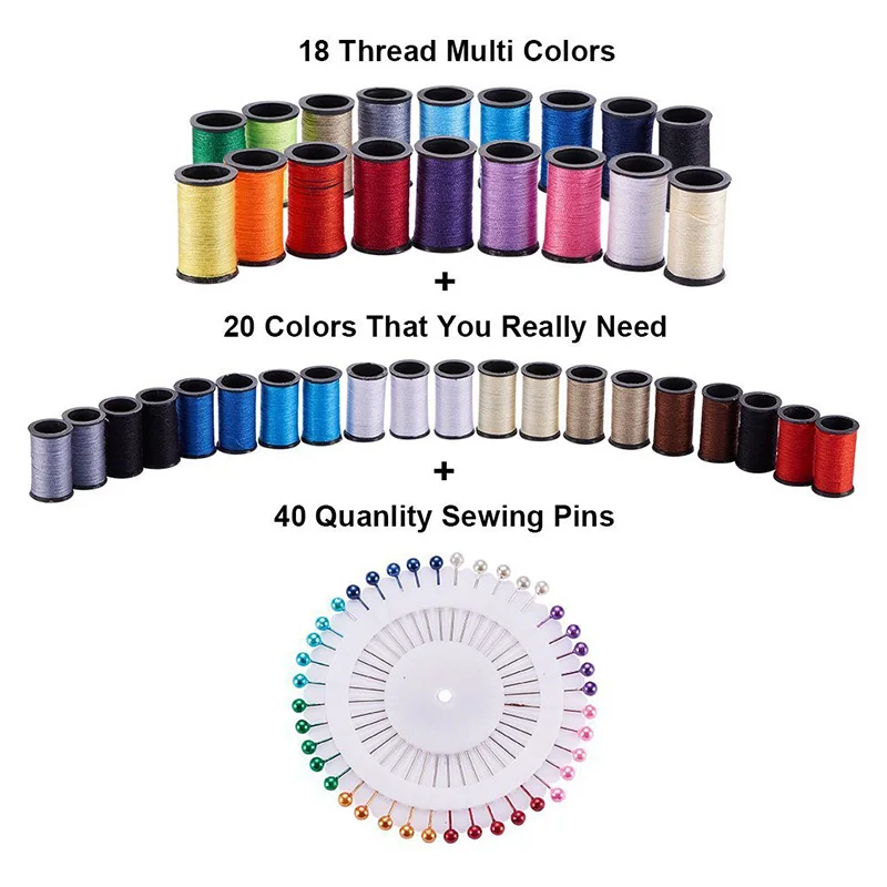 

272Pcs/Set Sewing Knitting Tools Kit Buttons Pins Scissors Sewing Threads Neddles Kit BDF99
