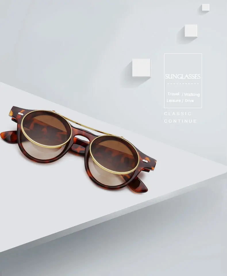 Модные Винтажные круглые солнцезащитные очки в стиле стимпанк, классические двухслойные дизайнерские солнцезащитные очки