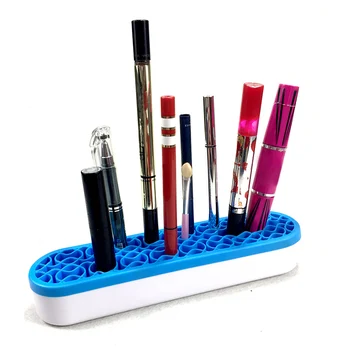 

BORN PRETTY Nail Storage Box For Cosmetic Brushes Silicone Holder Container Tools Pink Black Colors Nail Art Display Tool