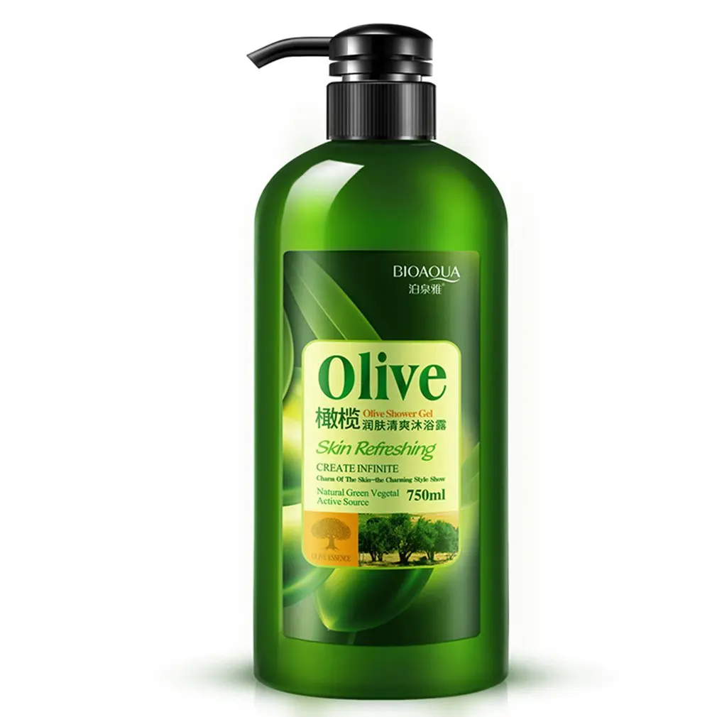 750ml Olive Refreshing Moisturizing Shower Gel Cleaning Exfoliator