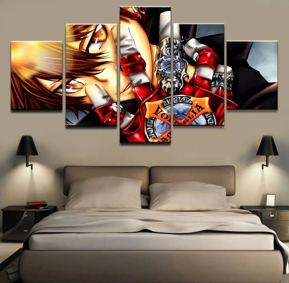 

5 Panels Anime Katekyo Hitman Reborn Modular Picture Wall Art Draw Home Decorative Living Room Modern Canvas Print Painting