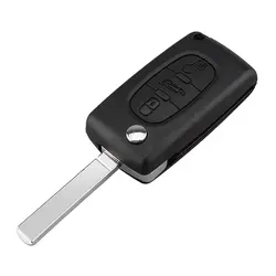 Флип удаленной машине ключ 3 кнопки средний ствол брелок для peugeot ключ для ключ Citroen 433 МГц ID46 PCF7941 чип VA2 лезвие