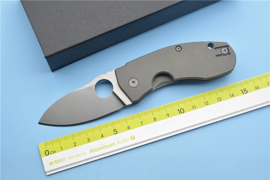 

XS-EDC C158 Titanium Alloy Handle D2 Steel Blade Camping Field Survival Outdoor Hunting EDC Tools