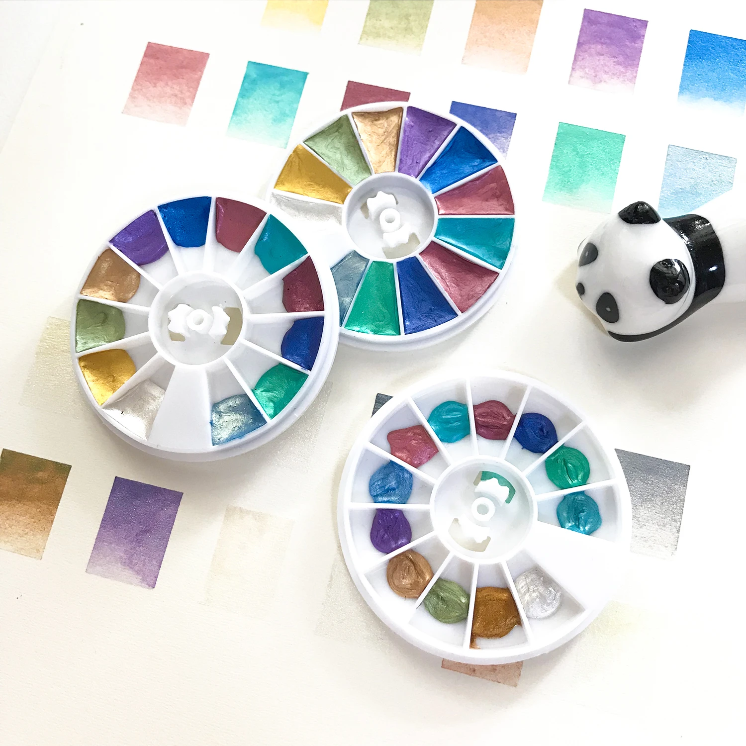 DS Daniel Smith Mineral Watercolor Flash Ultrafine Pearl Light Color Watercolor Disc Sub Package Trial. master daniel smith detailed watercolor ds maya 0 5ml 6 colors dispensing plate packing
