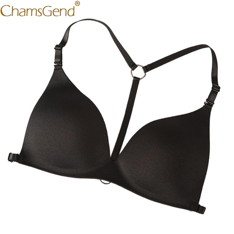 Newly Wireless Seamless Sexy Bra Women Strappy Bralette Chest Pad Push