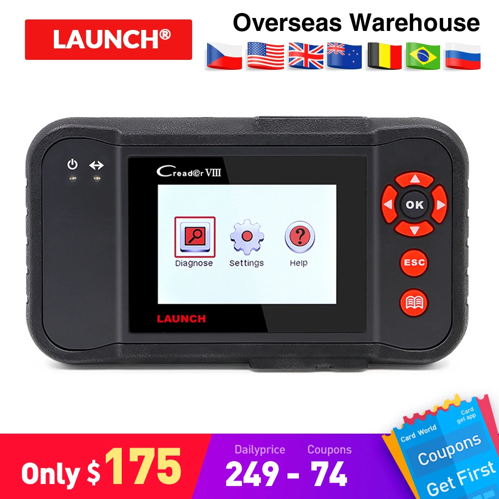 

2019 New Released Original Launch X431 Creader VIII Update Via Offical Website 100% original same crp129 creader 8 DHL free