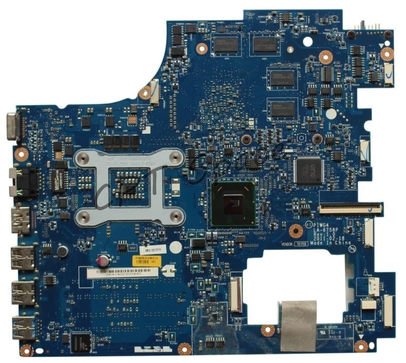 PIWG4 LA-6758P REV: 1.0 لينوفو IdeaPad Y770 G770 اللوحة المحمول HM65 PIWG4 LA-6758P REV: 1.0 DDR3 PGA989 اللوحة