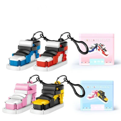 

Couple Key Keys Building Block Assembly Two Fashion Casual Shoes Modeling Building Blocks Various Colors Selection