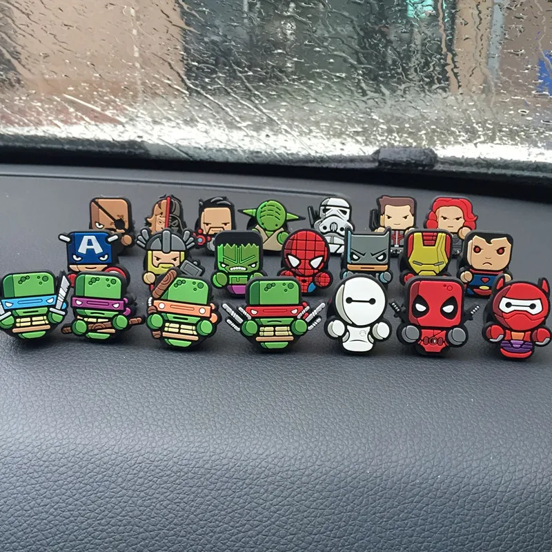 

1PC Cartoon Air Freshener Car Perfume Vent Outlet Clip Deadpool Star Wars Marvel Style Auto Solid Fragrance Air Conditioner