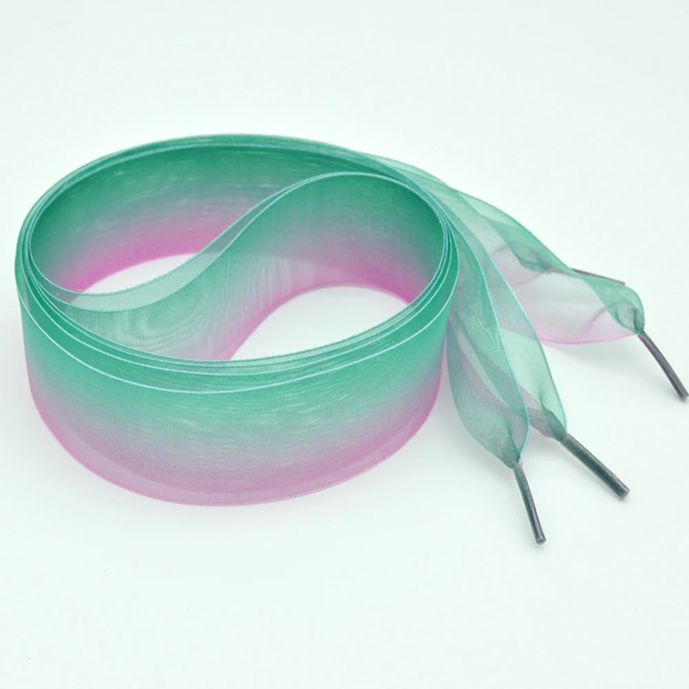 

Fantastic Wide Flat Shoelaces Voile Ribbon ShoeLaces Sneaker Sport Shoes Strings