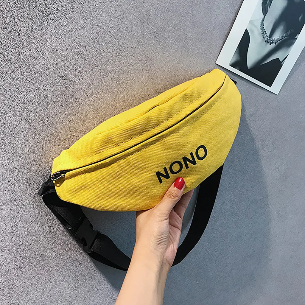 Женская сумка яркого цвета с карманами на талии, новинка, модный нагрудный карман с буквами, уличная одежда, бренд, водонепроницаемая сумка на плечо с бананом