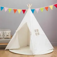Вигвама большой хлопок белье дети вигвама игровой домик индийская Игровая палатка дом Белый Дети типи Tee Pee палатка без коврика