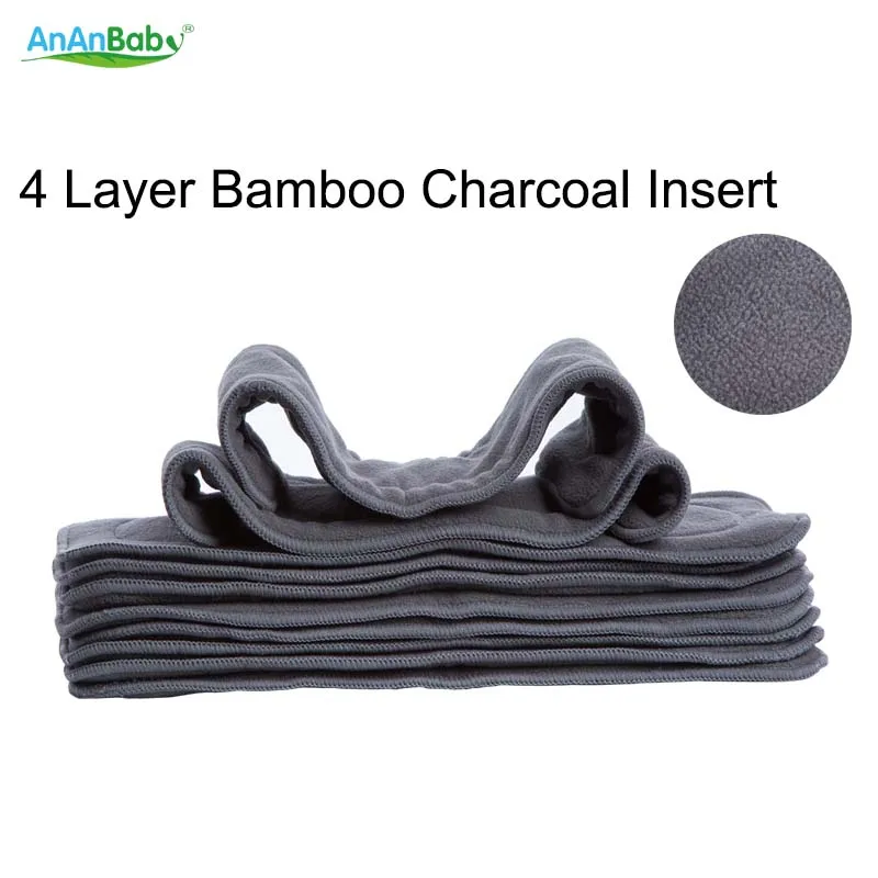 Ananbaby 4 Layer Bamboo Charcoal Insert Cloth Diapers Inserts Nappy