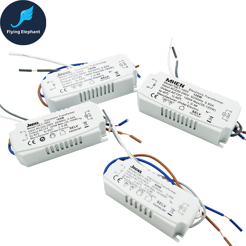 60 Вт 105 120 160 JINDEL электронный трансформатор AC220 240V 50/60 Гц для кристаллической